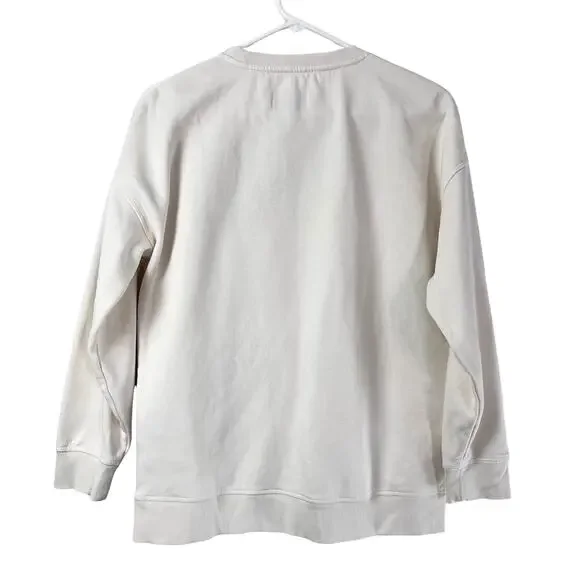 Gabriella Pullover Sweatshirt White Wild Graphic Crewneck Women’s Small Cozy - Picture 3 of 7